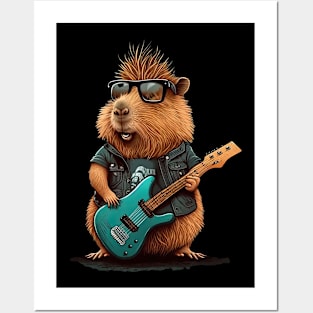 Capybara Rocker Posters and Art